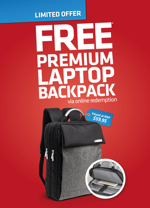 Receive a FREE Premium Thermoskin Laptop Backpack valued at RRP $59.95*