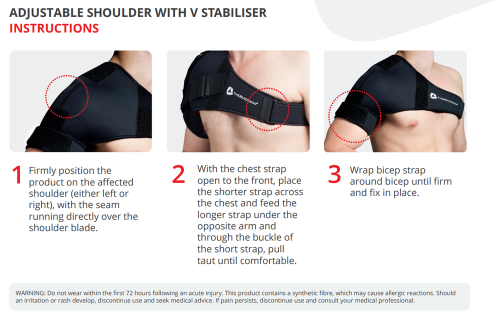 Thermal Adjustable Shoulder with V Stabiliser - Thermoskin